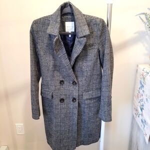 Avec Les Filles Plaid Double-Breasted Coat